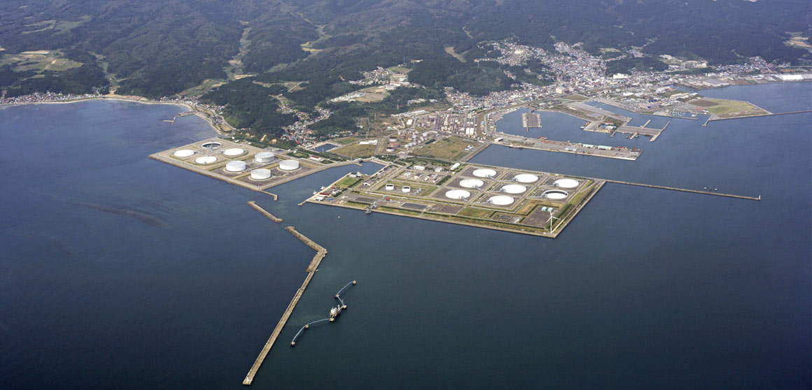秋田国家石油備蓄基地全体の配置